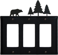 Bear - Pine Trees Light Switch/Outlet Cover
