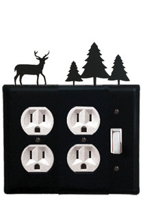 Deer - Pine Trees Light Switch/Outlet Cover
