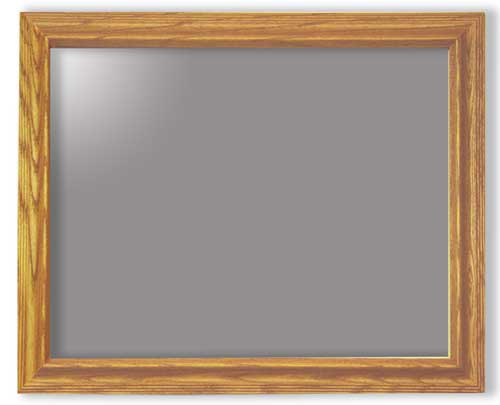 Etched mirror country decor in solid oak Frame